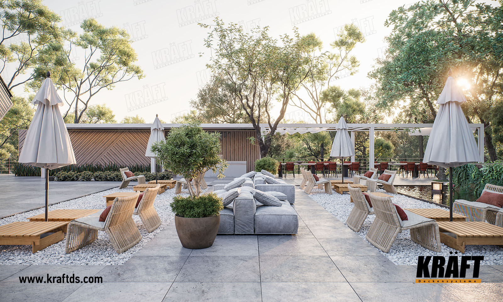 Domy koncepcyjne z elewacją z listwy kubicznej KRAFT