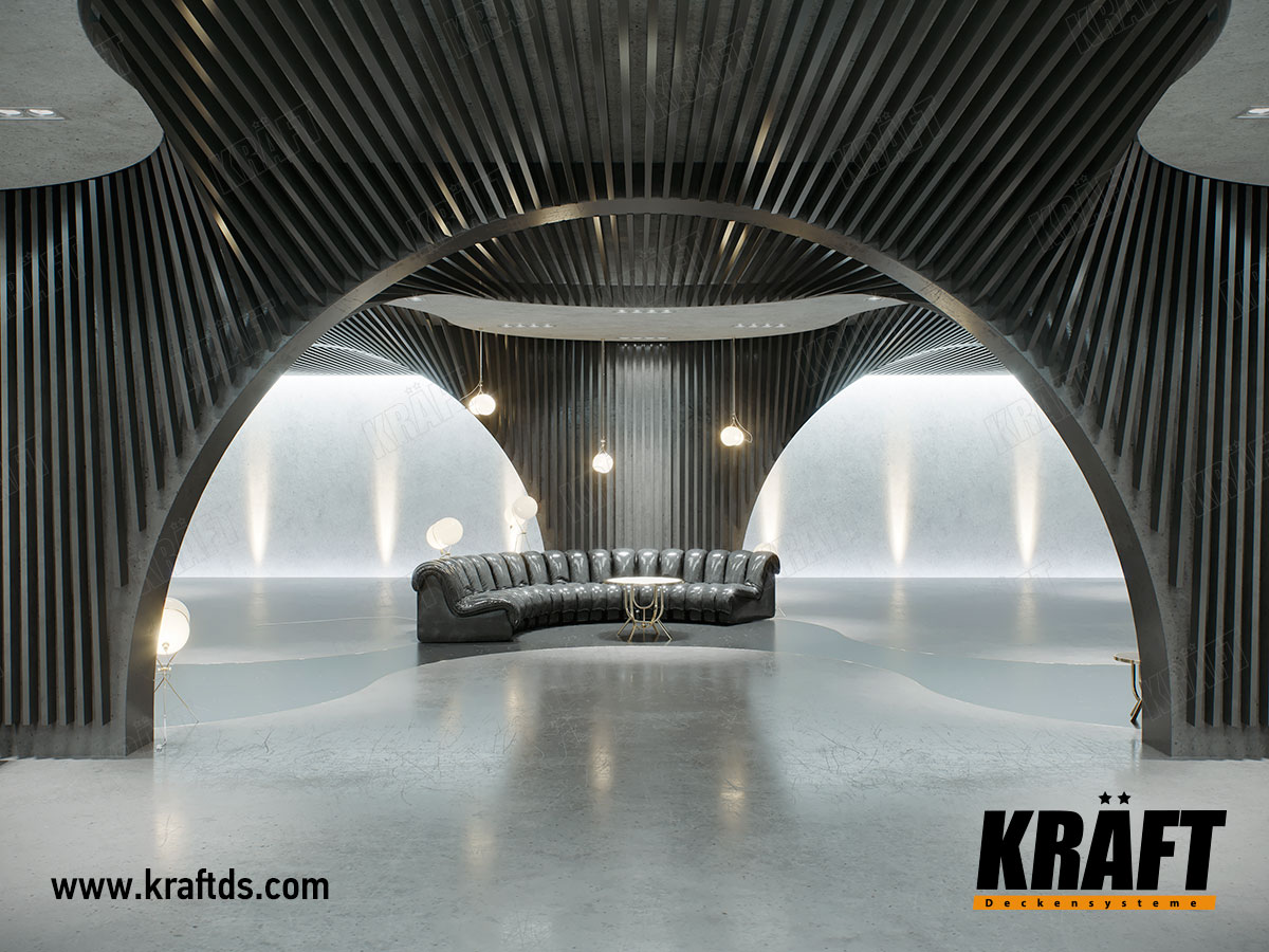 listwa kubiczna Kraft w suficie podwieszanym