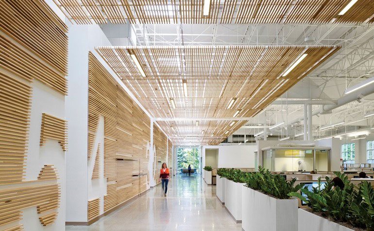 oryginalne pomysły na wykorzystanie listwy sufitowej Kraft w сentrum handlowych