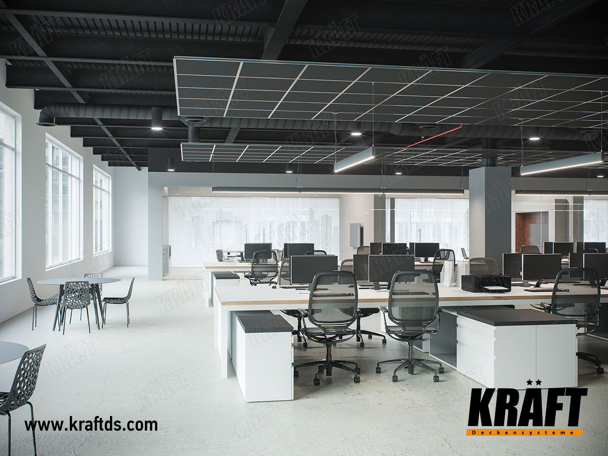 panele akustyczne kraft wood acoustic w biurze