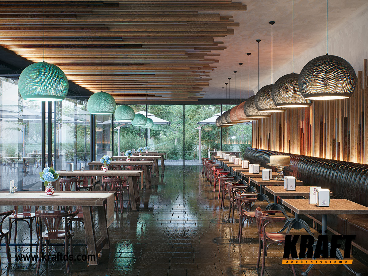 Okładzina ścienna oras sufit podwieszany z listwy kubicznej KRAFT