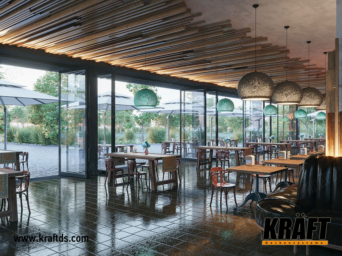 Okładzina ścienna oras sufit podwieszany z listwy kubicznej KRAFT