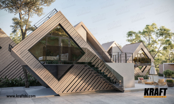 Conceptual houses with a facade made of a cube-shaped rail KRAFT (+7 photos)
