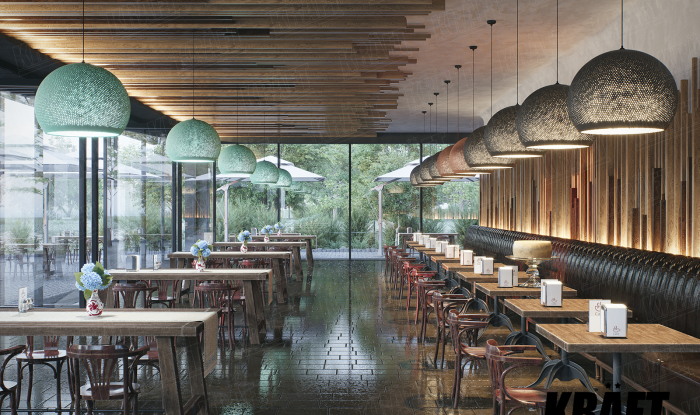 Non-standard decor of the ceiling and walls with the use of slats (+5 photos)