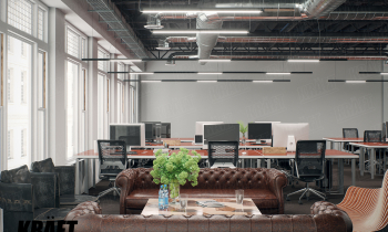 Lights in the loft-interior for rooms with high ceilings