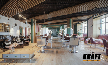 Everything should be perfect in a beauty salon - even a suspended ceiling (+8 photos)