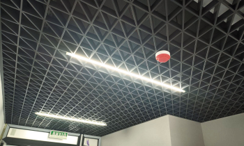 New project with a triangle open cell ceiling KRAFT