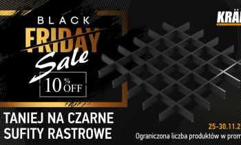Black Friday -10% na czarne sufity rastrowe
