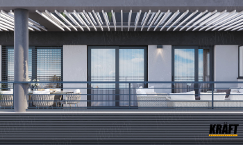 Eco-Friendly Decor: Cube-Shaped Rails on Facades and Canopies