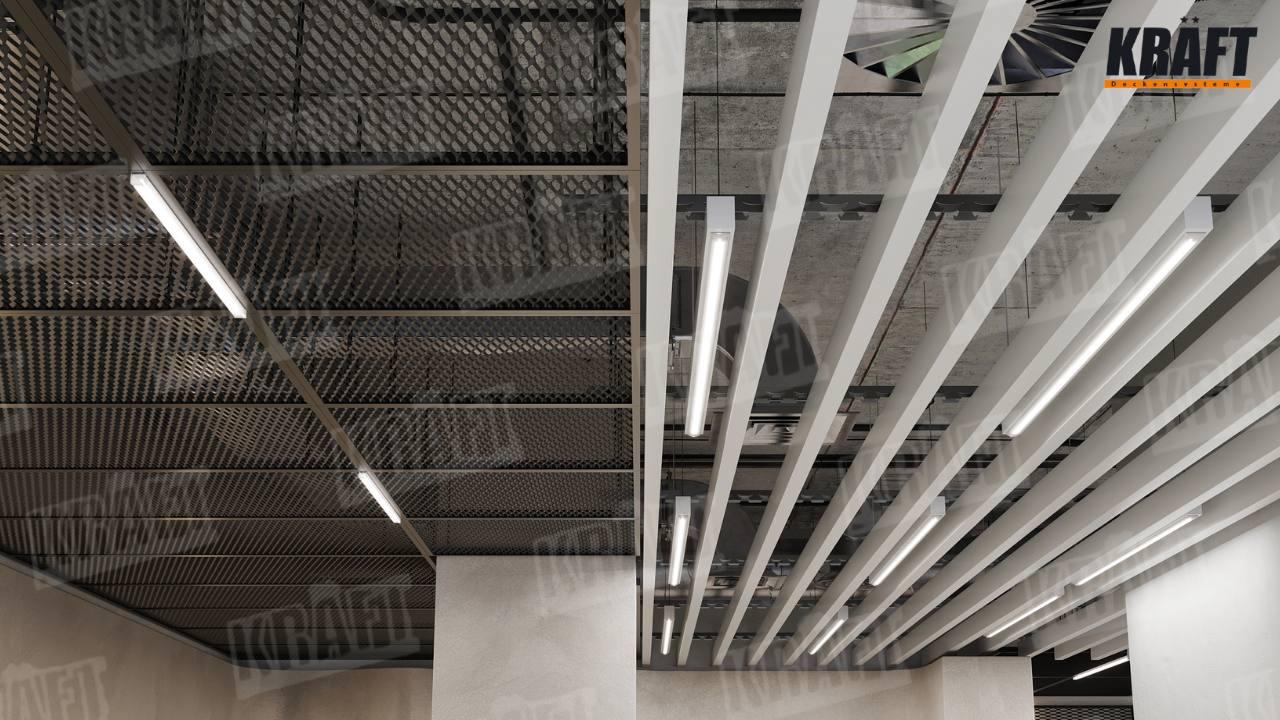 Світильники KRAFT Led, інтегровані в підвісні стелі