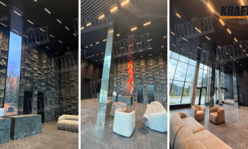 Mountain Spa Hotel: How a Suspended Ceiling with Cube-Shaped Rail Creates a Relaxing Atmosphere