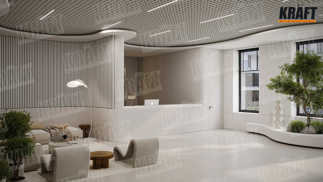 Світильники KRAFT Led, інтегровані в підвісні стелі