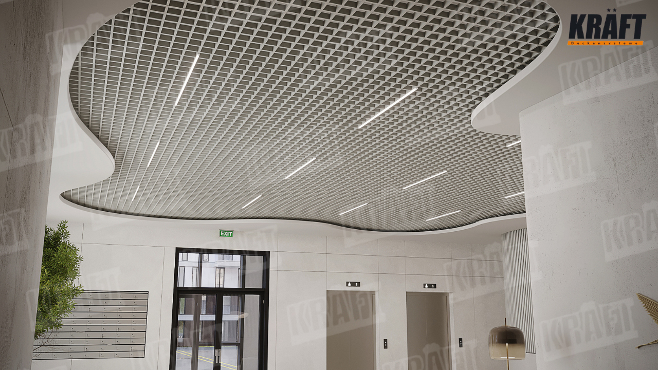 Світильники KRAFT Led, інтегровані в підвісні стелі