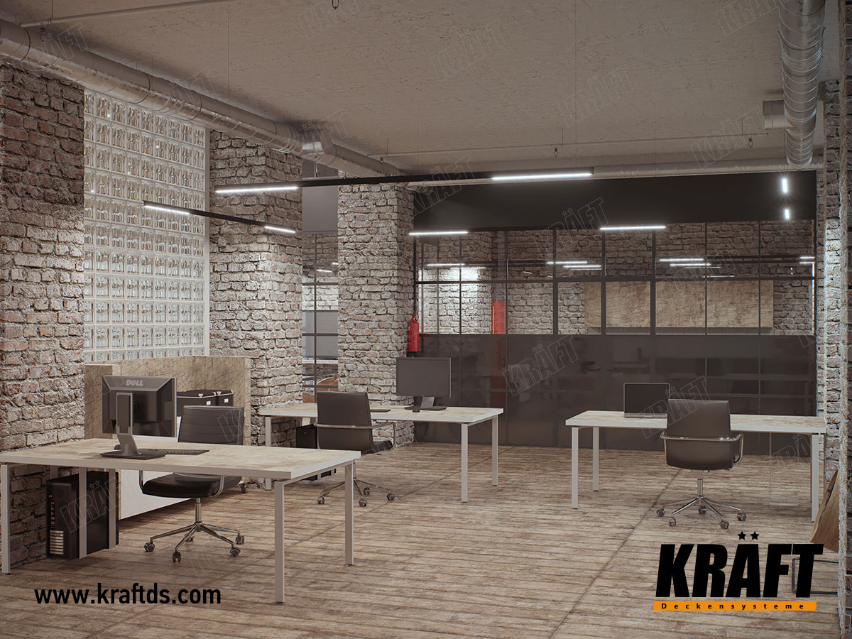 Oprawy oświetleniowe KRAFT we wnętrzach w stylu loft